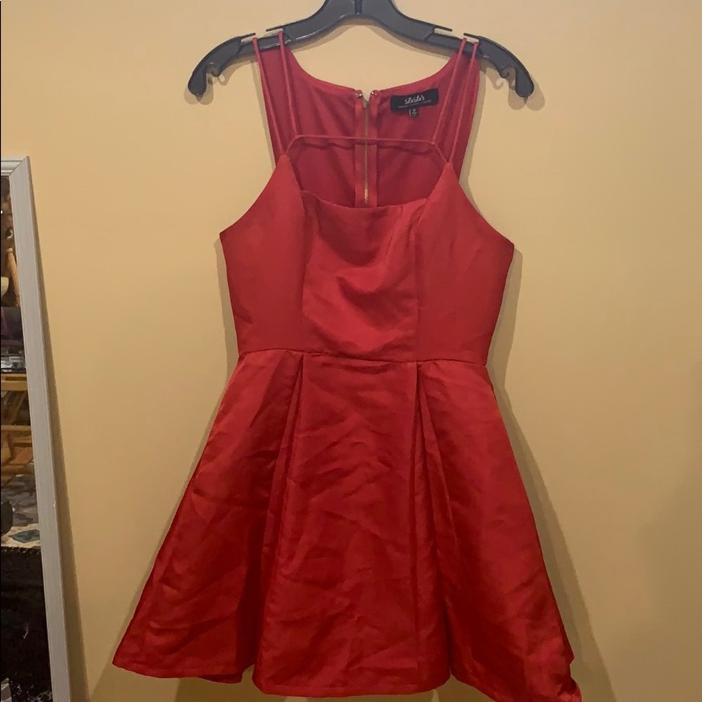 Red skater dress